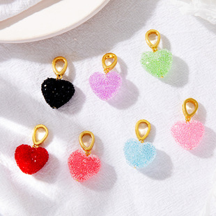 High-grade Candy Japanese and Korean Trend Internet Celebrant Love Pendant DIY Earrings Necklace Material Handmade Accessories