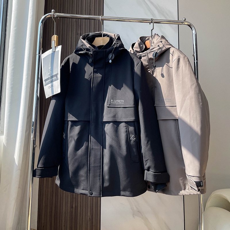 『Winter Chapter』 Men's Parka Jacket with Rabbit Fur + down Double Lining, Detachable Men's Winter Jacket