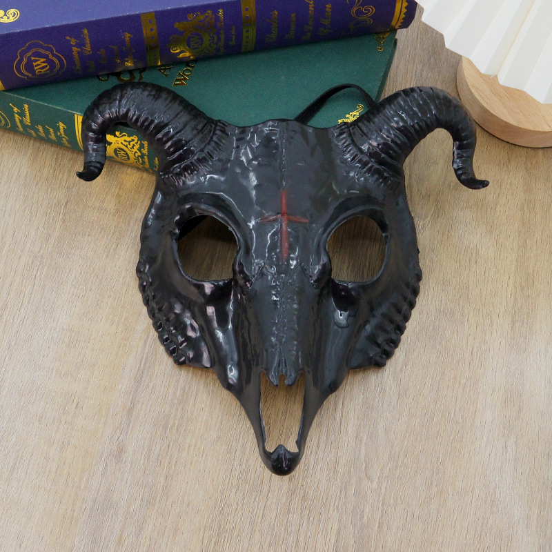 Nuevas máscaras de terror de Halloween animales cabra esqueleto maquillaje fiesta espectáculo prop cos máscara