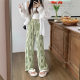 Tie-Dye Ice Silk Wide-Leg Pants Women's Summer Thin Dosing Loose Straight Black Casual Pants Summer Small Pants