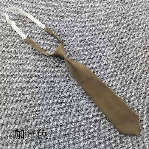 No-tie JK tie solid color campus polyester student bandage British college INS women's shirt uniform tie