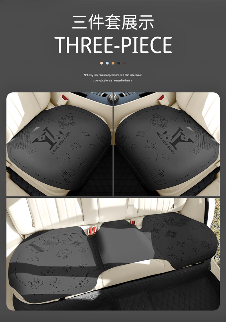 26 Types of Car-Specific Three-Piece Set of All-Season Suede Non-Slip Breathable Seat Covers for Driver, Passenger, and Rear Seats