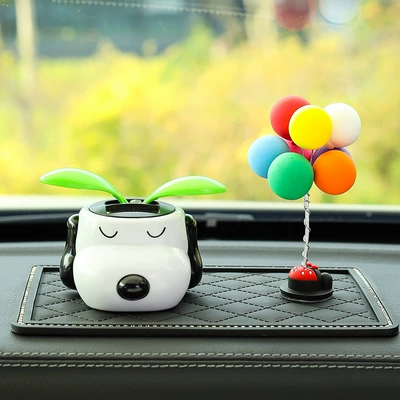 Car ornaments, Creative Net red car - puppy-sunflower-colorful-balloon-medium-diamond-pad