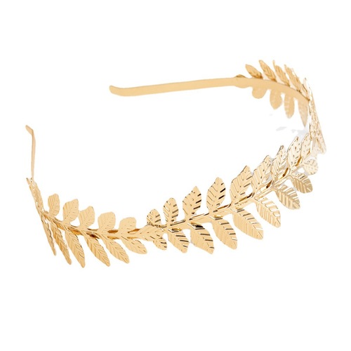 Korean style temperament alloy leaf headband women's fashionable design European and American popular headband hair accessories cross-border jewelry wholesale