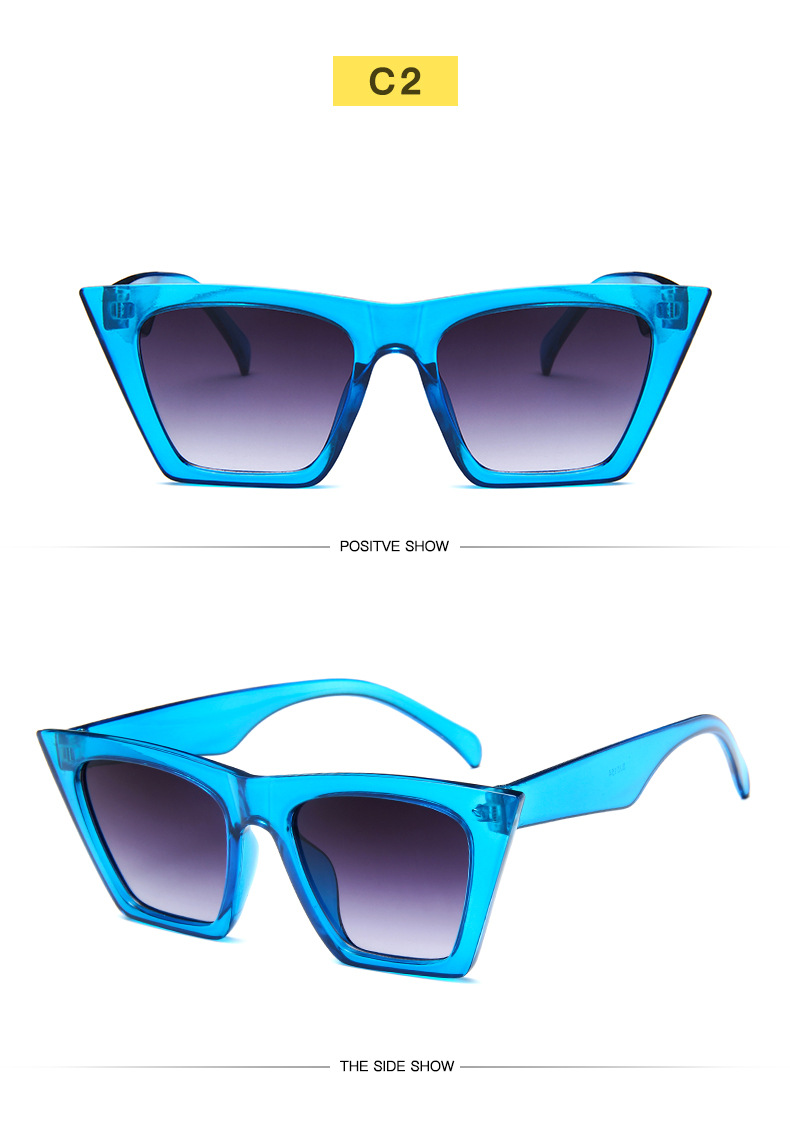 Gafas de sol cuadradas retro a la moda para hombre y mujer_voghion.com