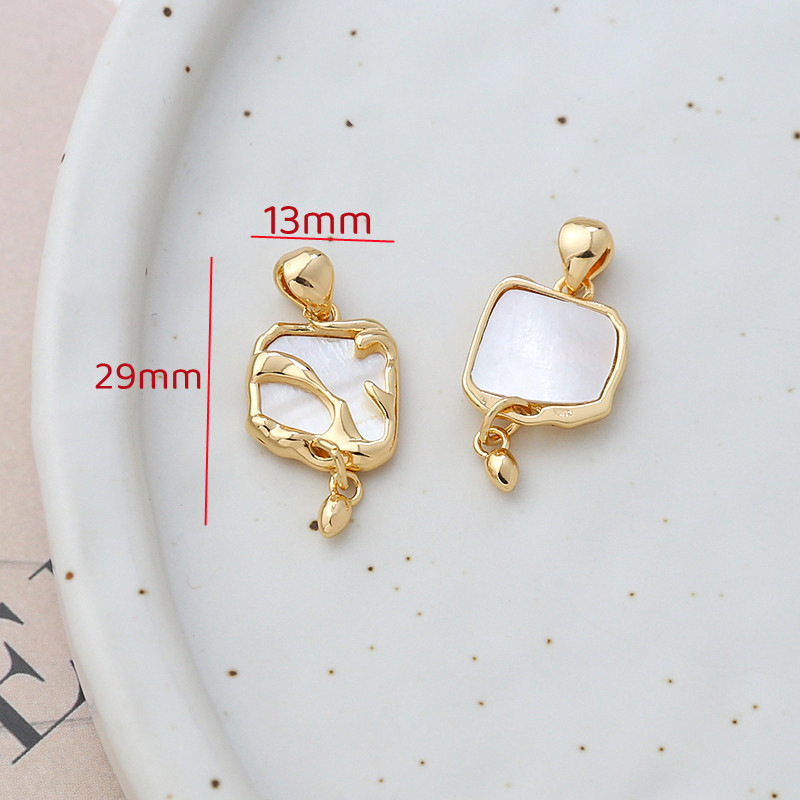 7g Weight Pendant, Earring Findings Jewelry Making Type 18K Gold Plated Plating Material Shell Inlay Material Charms, Bracelets, Necklace, Jewelry Accessories Classification 1 Piece Quantity 14k gold filled, Copper Material Geometric, Bag, Bear, Rose Pattern Plating, Inlay Design Retro Style 1 Piece 14k Gold Filled Copper Shell Geometric Bag Bear Pendant Earring Findings Charms Bracelets Necklace 17