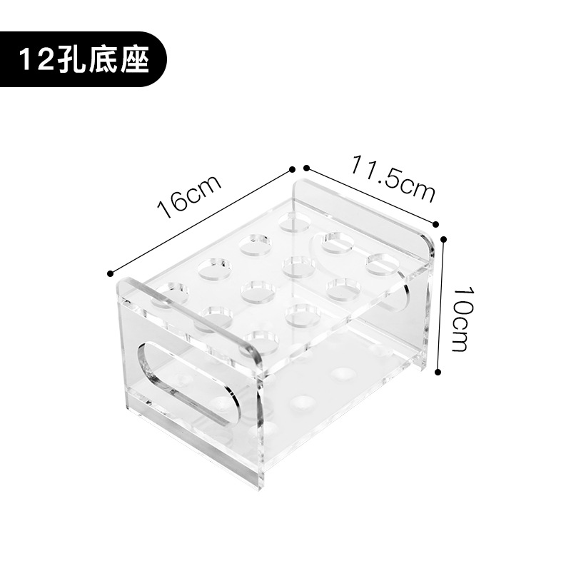 Tubo de ensayo de laboratorio estante acrílico transparente portavasos bar KTV espíritus Copa marco agujero redondo cóctel portavasos