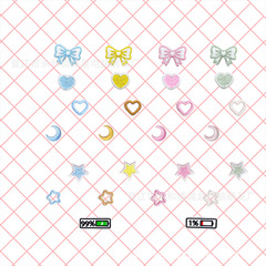 Embroidery factory embroidered cartoon cloth patches with love stars and moon decorations self-adhesive no ironing back adhesive badges