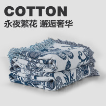 夏季纯棉沙发巾四季通用盖毯单双人多功能毯全棉纱布家用空调毯