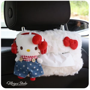 Hellokitty avtomobil salfet qutusu, 2026 yeni model, arxa başaltı asma, qadınlar üçün