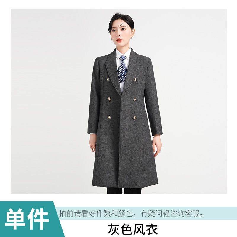 여성용 그레이 코트 싱글피스