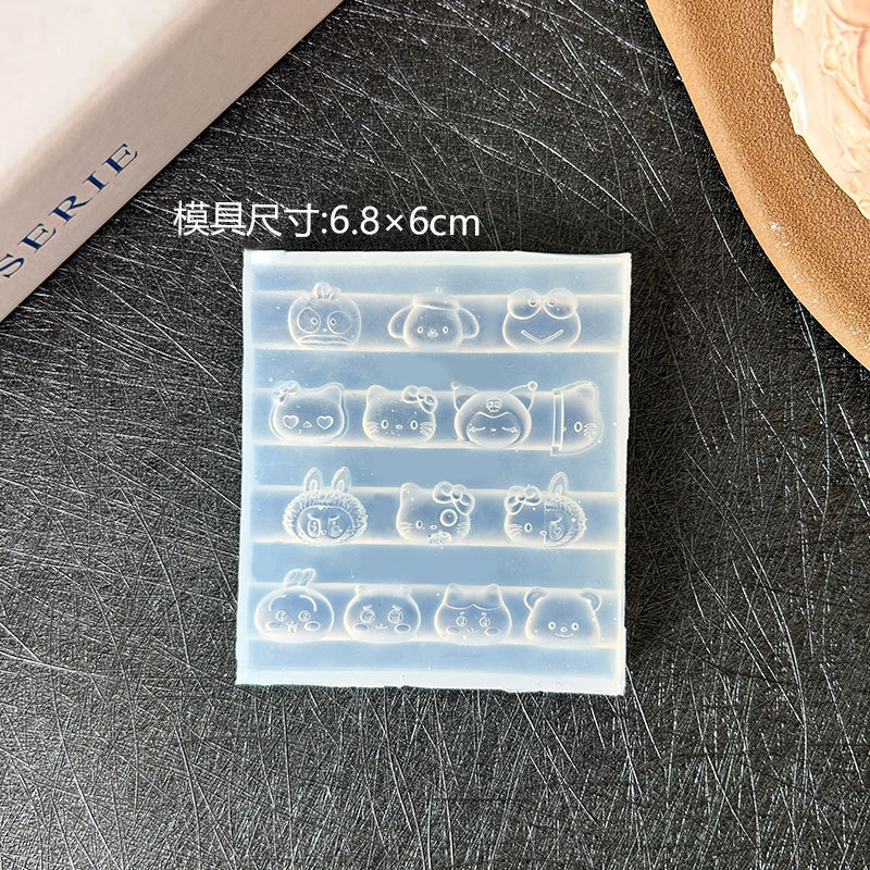 かわいいサンリオメロディーシェイプネイルアートデコレーションケーキ子羊高透明モールド DIY 接着剤彫刻接着剤モールド|undefined