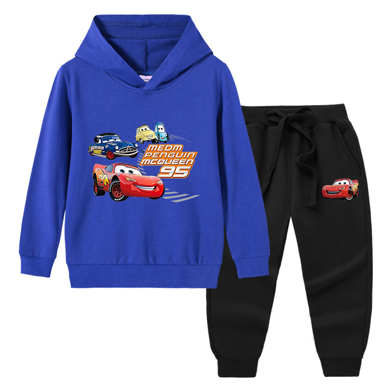 Spring and Autumn Boys' and Girls' Sweatshirt and Pants Two-Piece Set with Hood, Children's Long-Sleeve Casual Drawstring Outfit Spring and Autumn Boys' and Girls' Sweatshirt and Pants Two-Piece Set with Hood, Children's Long-Sleeve Casual Drawstring Outfit