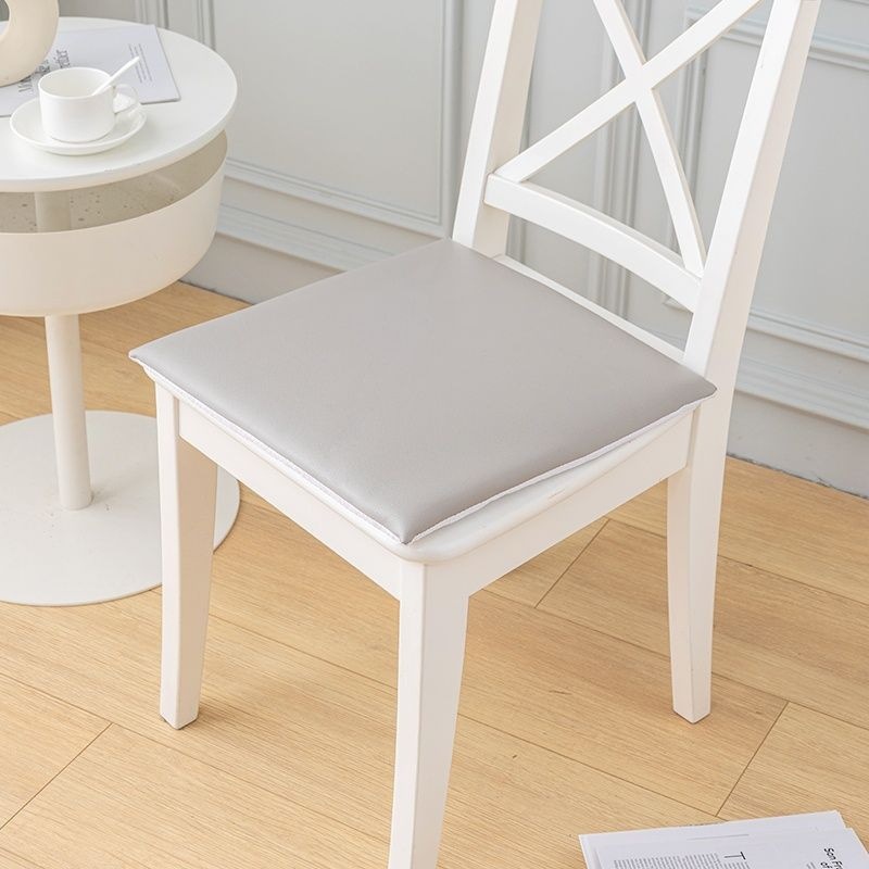 Silla de cuero impermeable, almohadilla de asiento de mesa de comedor, almohadilla de taburetes antideslizante, almohadilla de oficina para sentarse