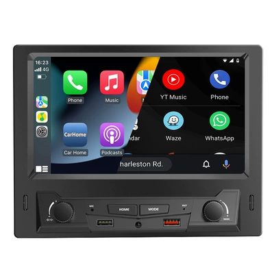 Screen, Car mp4 - radio-fmamrds-wired-carplay-android-auto-super-fast-charge-ewv-screen-single-ingot-8-inch-mp5