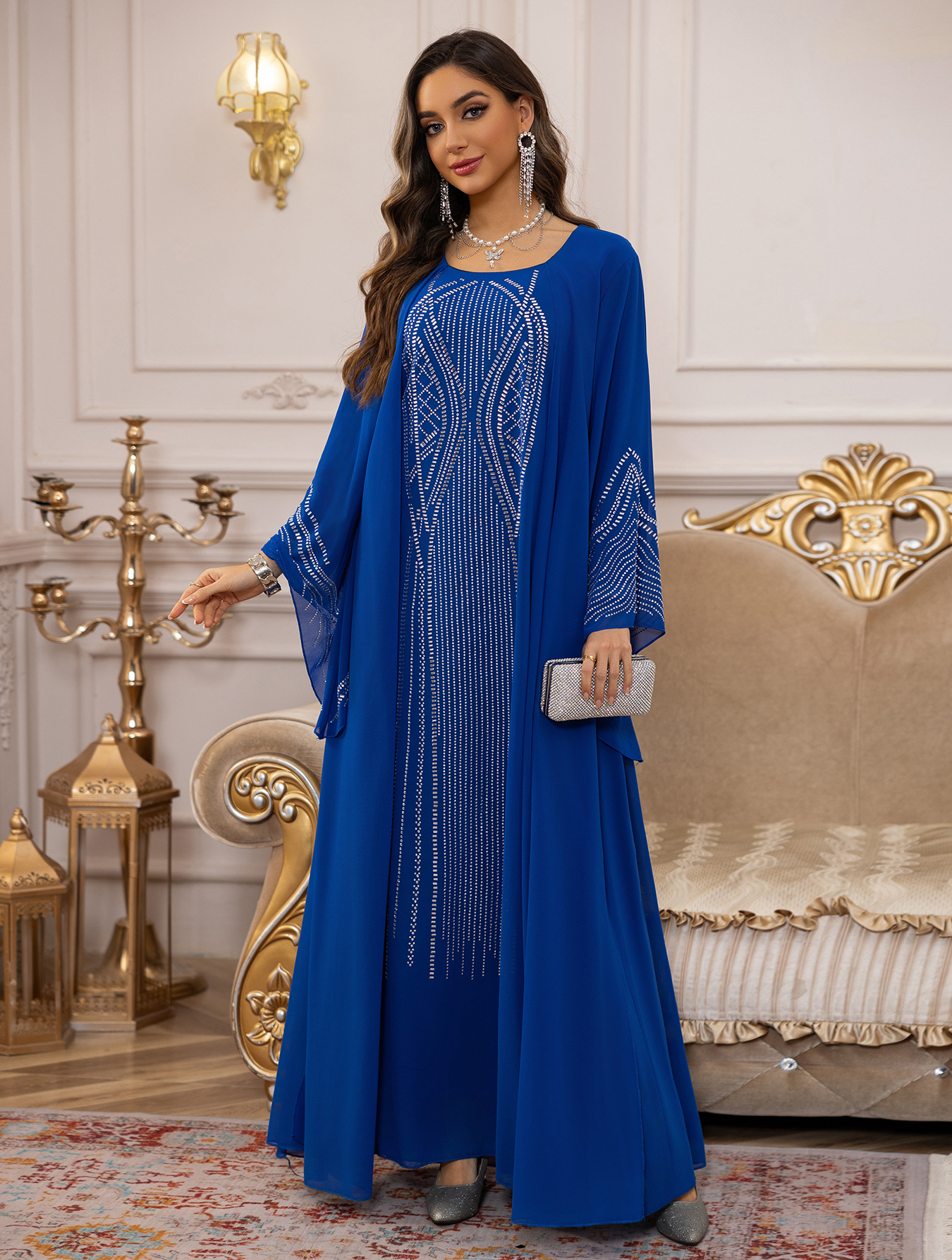 Middle Eastern Long Robe,Women’s Plus Size Evening Dress