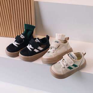 Baby Canvas Shoes Korean Style 2025 Spring and Summer New Boys' Mesh Shoes Soft Sole Girls' Casual Shoes Kidsren's Kindergarten Shoes