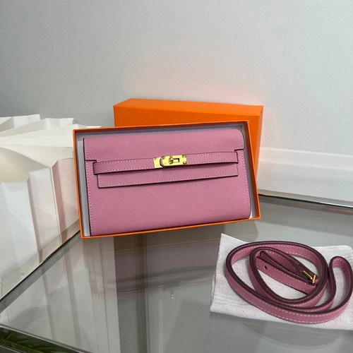  new h family r palm print Kelly wallet gold buckle mid-length clutch bag genuine leather ladies bag clutch bag