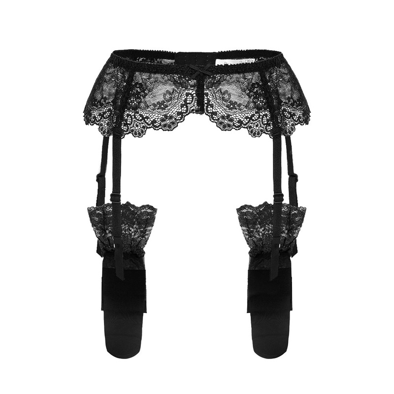 Varsbaby sexy lace garter belt ultra-thin bow socks clip stockings non-slip Varsbaby sexy lace garter belt ultra-thin bow socks clip stockings non-slip
