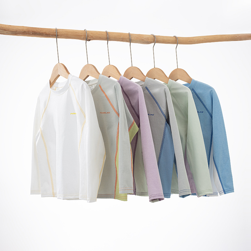 Children's Quick-Drying Clothing, Boys' Long-Sleeved T-Shirts, Boys' and Girls' Base Layer Shirts, Youth Badminton Sportswear