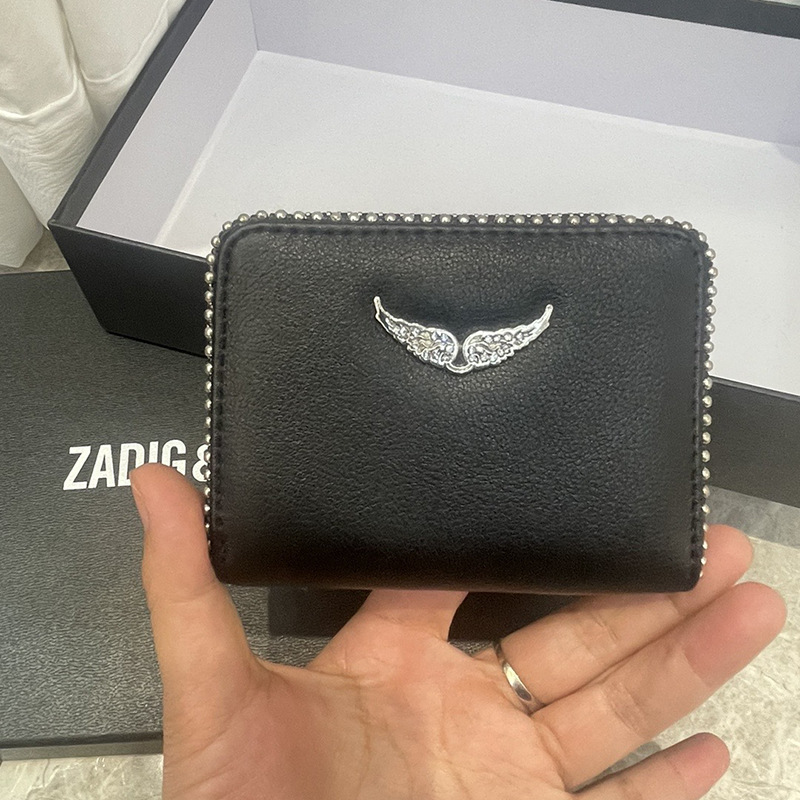 Bolso ZV para mujer, bolso de cadena de metal y PU, tarjetero, bolso de mano de mezclilla, monedero, cartera pequeña, nuevo modelo 2024