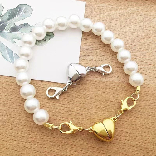 Cross-border best-selling smooth heart-shaped magnetic clasp DIY heart-shaped necklace clasp bracelet clasp clothing decoration clasp connector