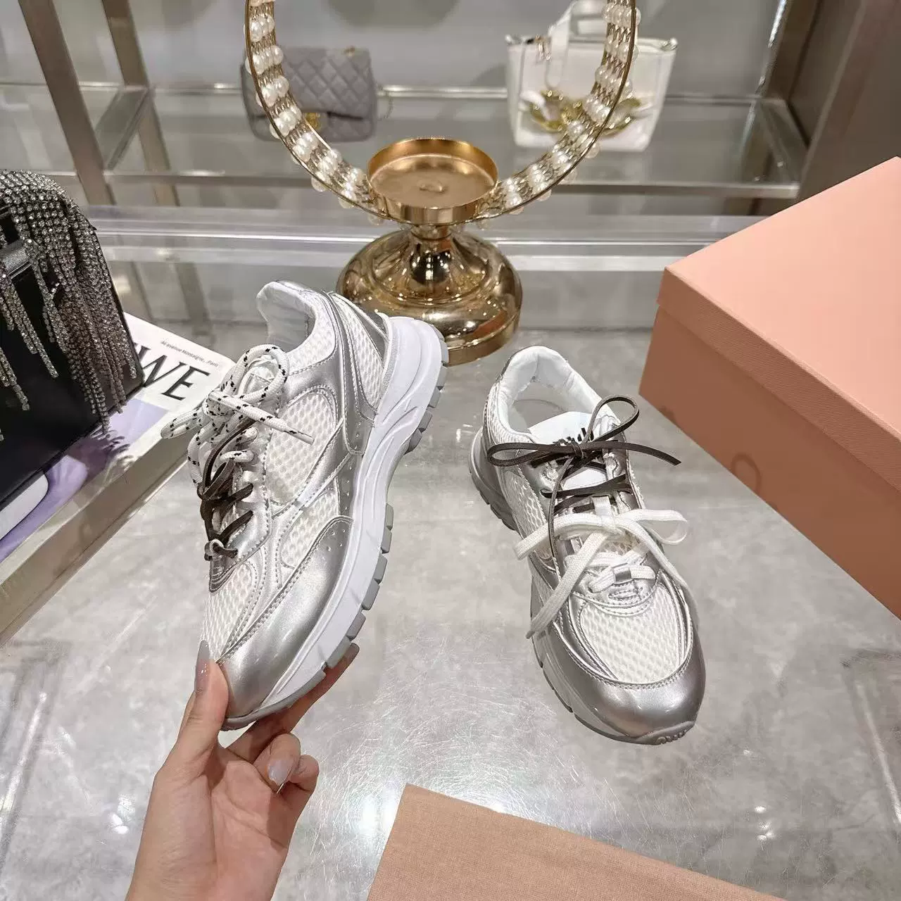Высокая версия 2025 Miujia новые кроссовки в американском стиле «dad shoes», ретро спортивные повседневные, европейская версия, универсальные dad shoes