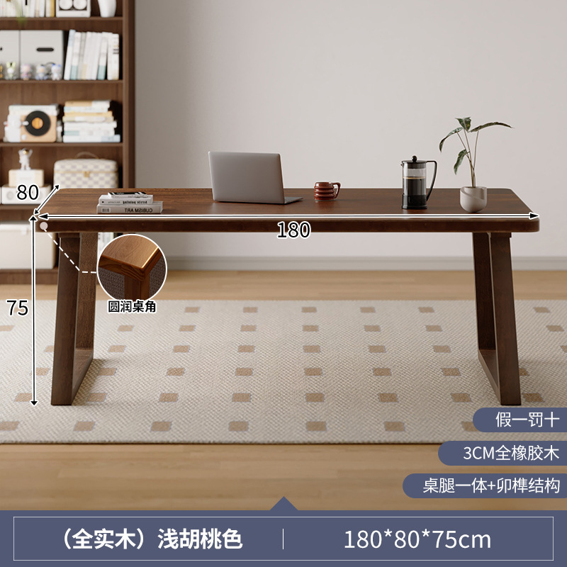 Escritorio de madera maciza, sala de estar, escritorio de computadora de oficina para el hogar para adultos, tira larga simple, escritorio de caligrafía grande, escritorio de escritura, banco de trabajo