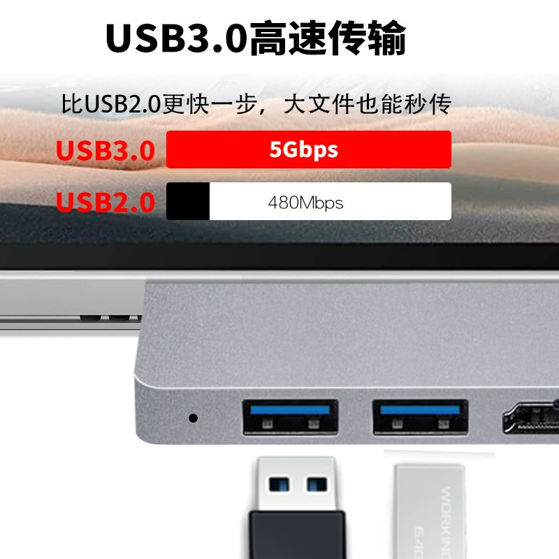 Applicable Surface Pro8 9 X X expansion dock Type-C to HDMI extended dock reader USB HUB