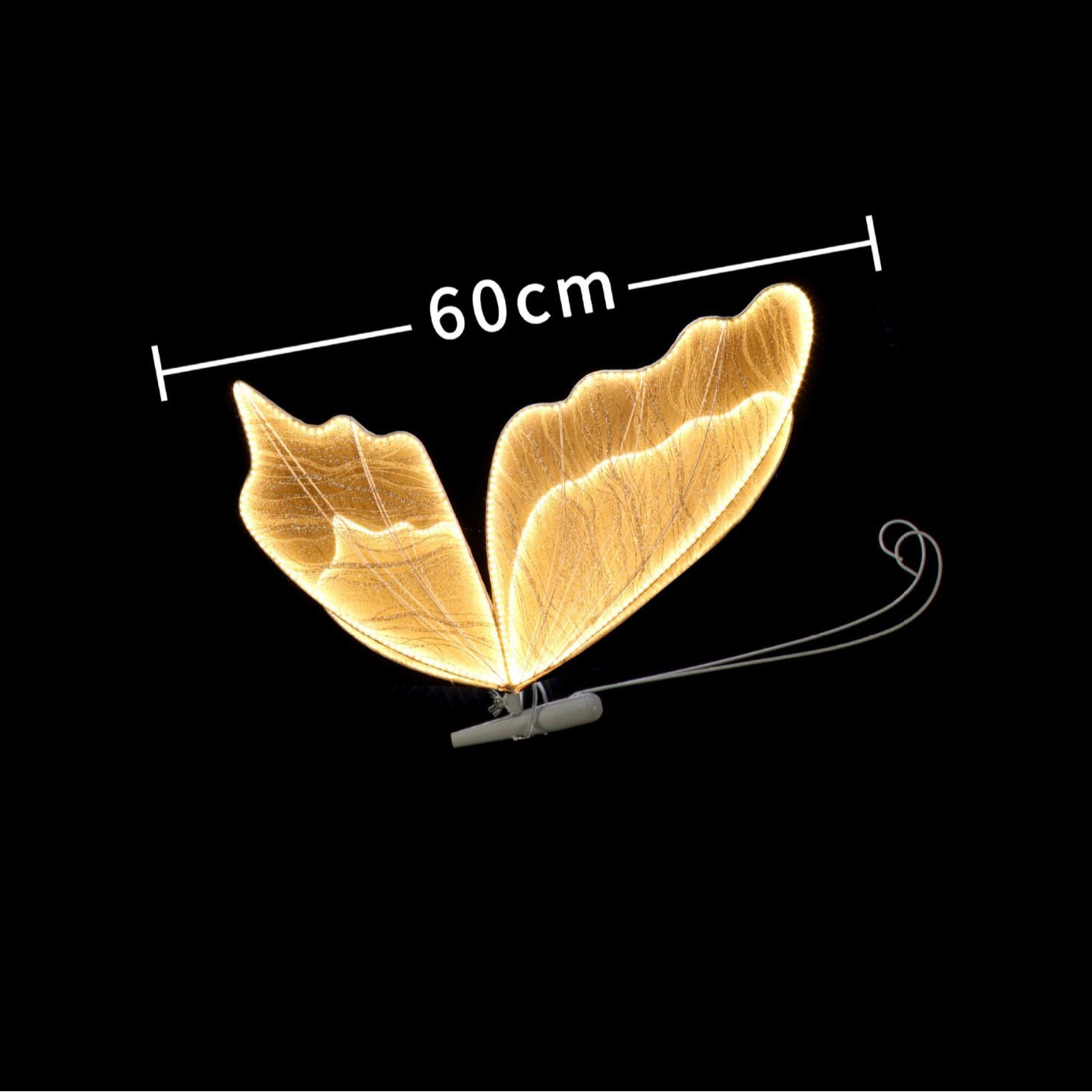 Disposición de accesorios de boda Alas de mariposa luminosas Decoración de escenario Colgante de techo Guía de boda Decoración de escena Decoración
