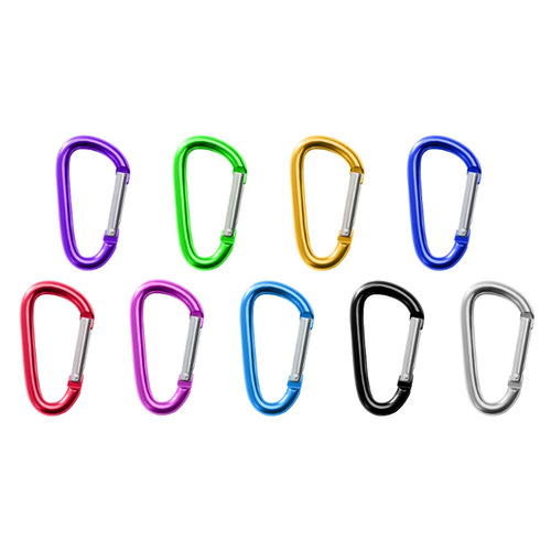 Type D climbing carabiner #4 5 6 7 8 10 Outdoor metal aluminum alloy climbing hook water bottle webbing backpack buckle