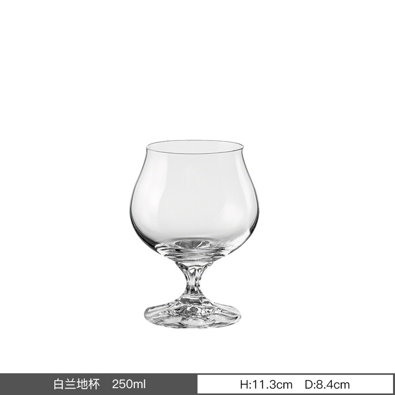 Importación checa sin plomo cristal taza de pie alto fábrica personalizada LOGO restaurante doméstico hotel al por mayor personalizado