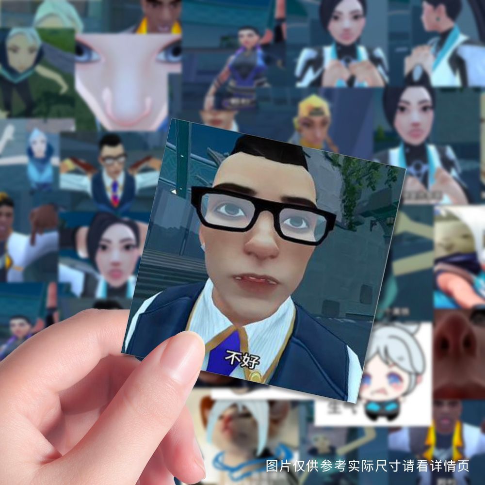 189 pegatinas emoticon de Jetwind Valorant temeroso contrato gracioso taza de agua pegatinas de escritorio DIY teléfono móvil