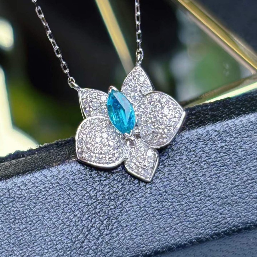 Paraiba Necklace Versatile Accessory Gift Jewelry Jewelry Design Wedding Accessory Y1941