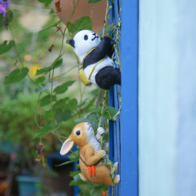 户外攀登爬树动物 露台花园阳台布置造景庭院摆件幼儿园装饰挂件