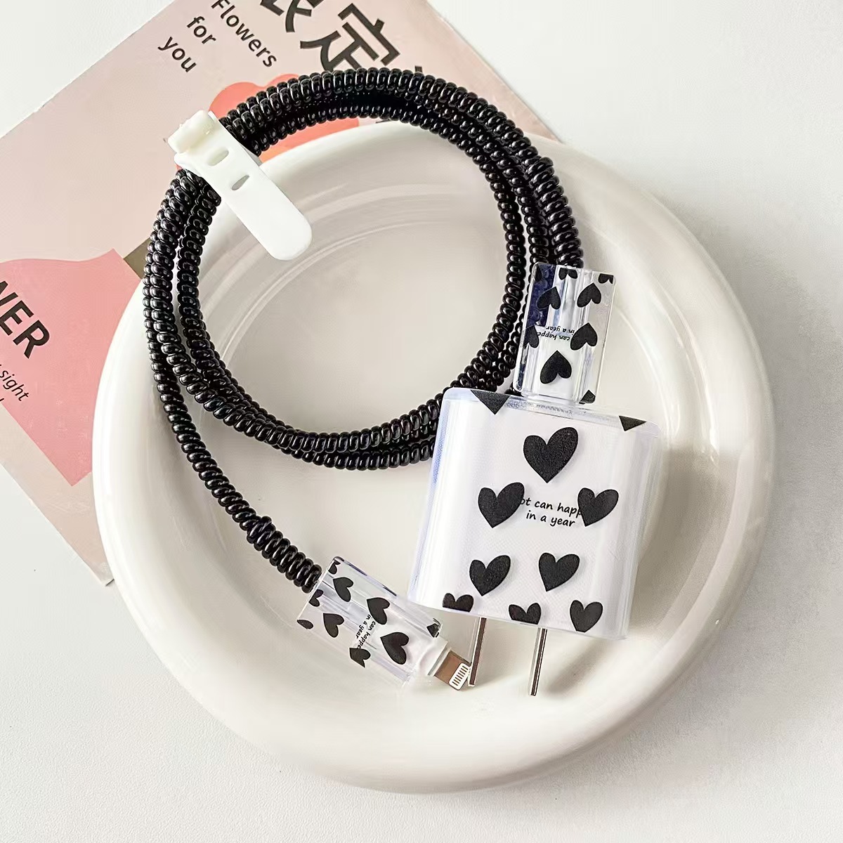 Aplicable a Apple 14 Cable Cover iPhone 13 Cargador Head 12 Promax Winding Cable Cover iPad