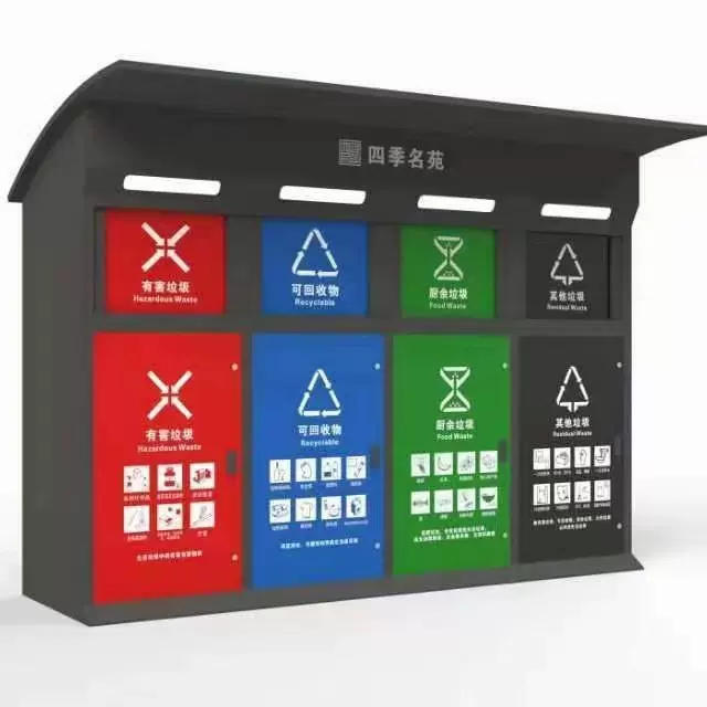 厂家垃圾分类房分类垃圾站小区街道垃圾收集亭叫她感应开关门