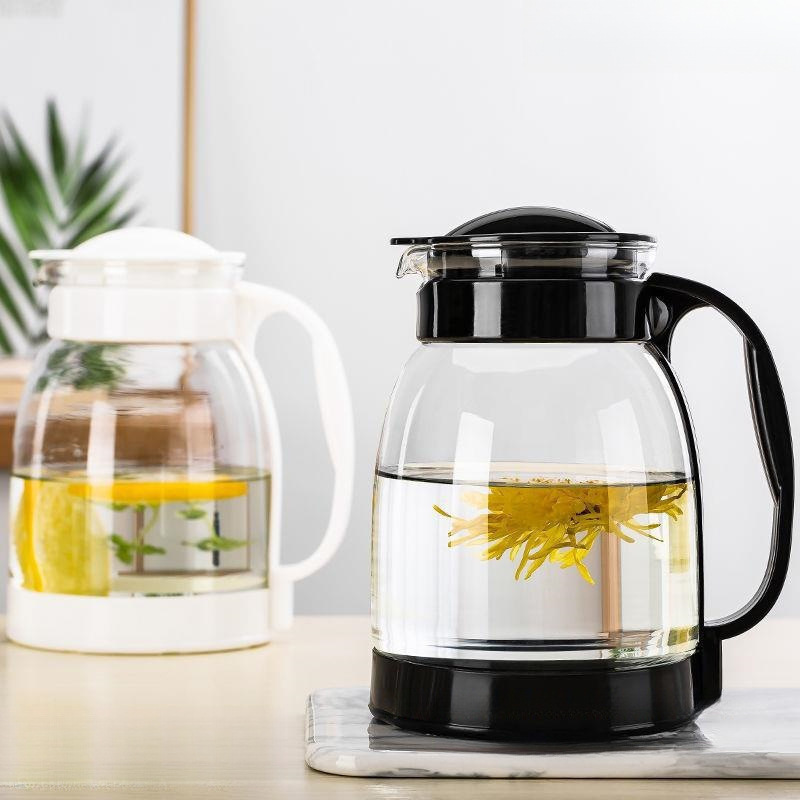Capacious glass teapot for home use, explosion-proof summer tea