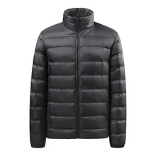 男装立领轻薄羽绒服冬季新款冲锋衣内胆保暖休闲纯色简约青年外套