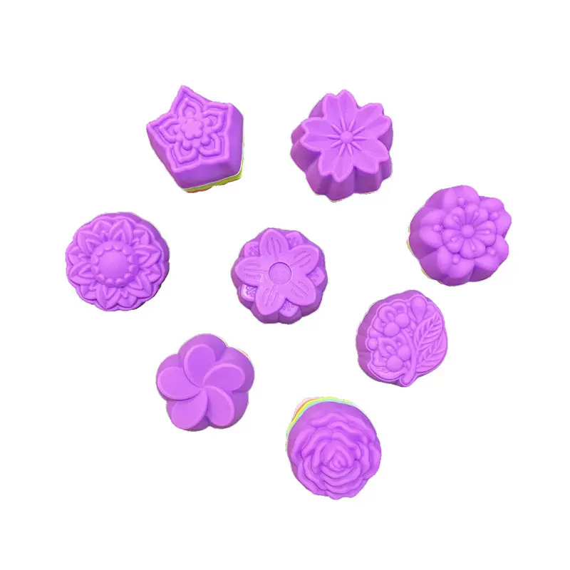 现货5cm花形 花朵硅胶蛋糕模 糕点布丁模 手工皂 火漆蜡粒蜡烛模