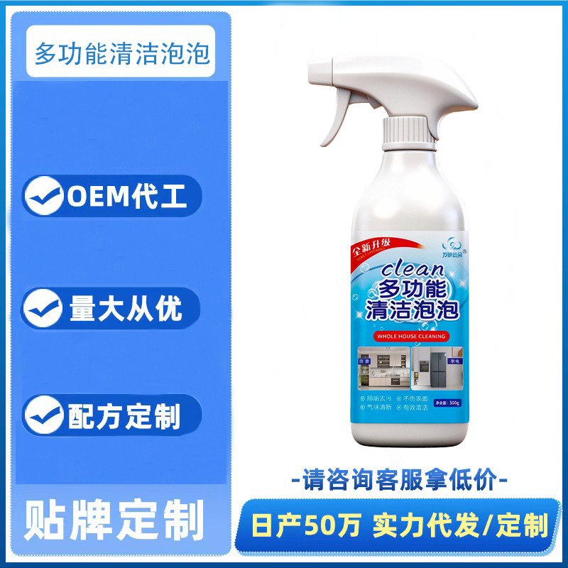 [Customized] Multi-Purpose Cleaner for Home Use, Gentle Descaling and Stain Removal, Sofa and Table Foam Cleaner