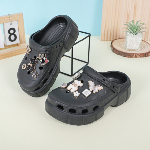 Children's Crocs women's older infants 4,56,78,90 years old children middle school students thick-soled slippers men