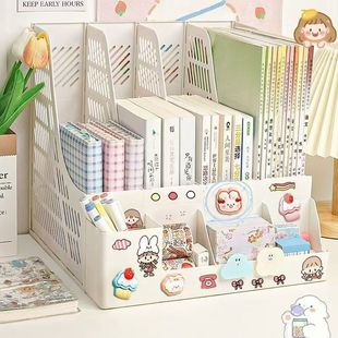 Creative Desktop File Rack Storage Box Multi-Layer File Frame Office A4 Information Rack Student Vertical Bookshelf Storage Rack