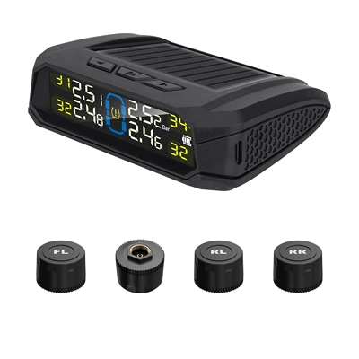 Tire pressure monitoring system 4-Wheel Color Screen Digital