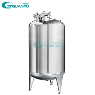 定制不锈钢储罐化妆品纯水物料卫生级密封开口不锈钢移动静置储罐