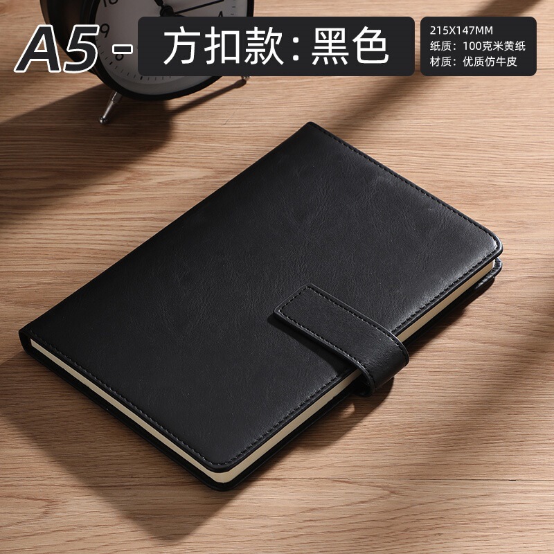 A5ノートボックスノートビジネス事務記録本レトロ皮面ハードケースシンプル磁気ボタン作業日記帳|undefined