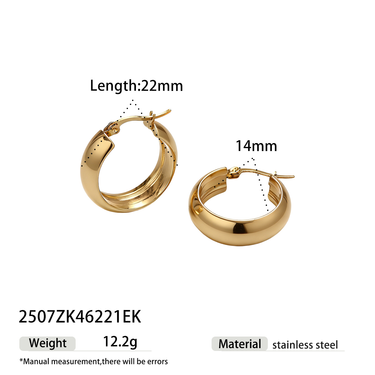 Taina europa y americana orejetas de acero inoxidable, anillo de acero de aluminio, geometría de diseño clásico, orejetas de joyería transfronteriza para mujeres image 11