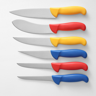 Kitchen Cooking Chef Knife Stainless Steel Kitchen Knife Set Red, Blue and Yellow Three-Color Optional Cooking Knife Spot Wholesale