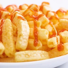 Tianle Cartoon King I-Chui Fries: Pleasant Goat & Ultraman Kids' Tomato-Flavored Snacks—Casual Food Items, Wholesale at the Supermarket