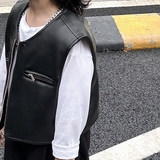 Жилет, осенняя детская куртка для мальчиков, детская одежда, в корейском стиле, в западном стиле